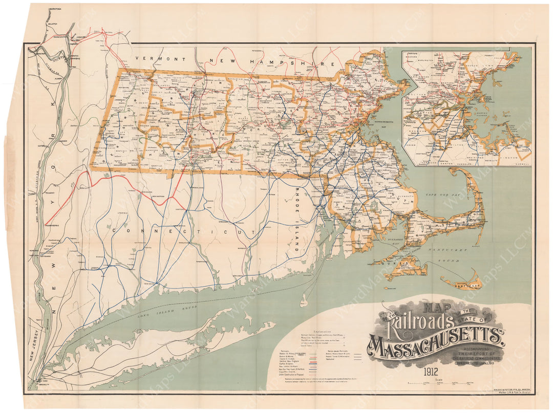 Massachusetts Railroads 1912