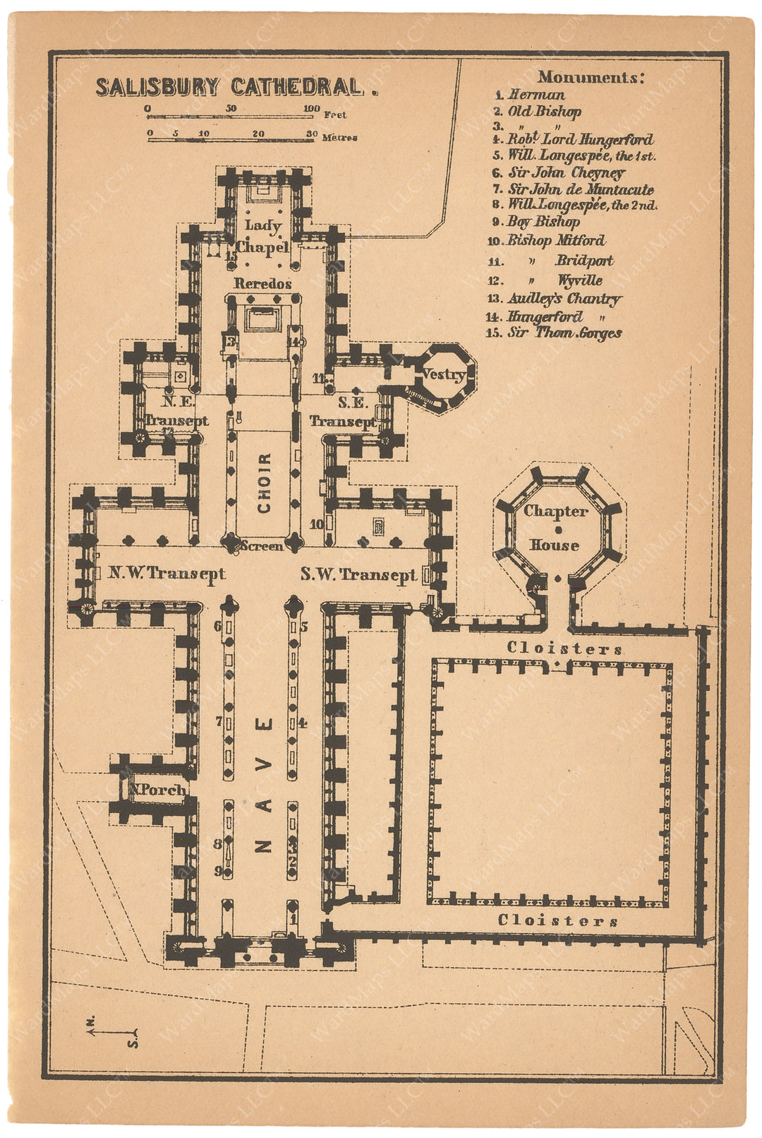 Salisbury Cathedral, England 1906