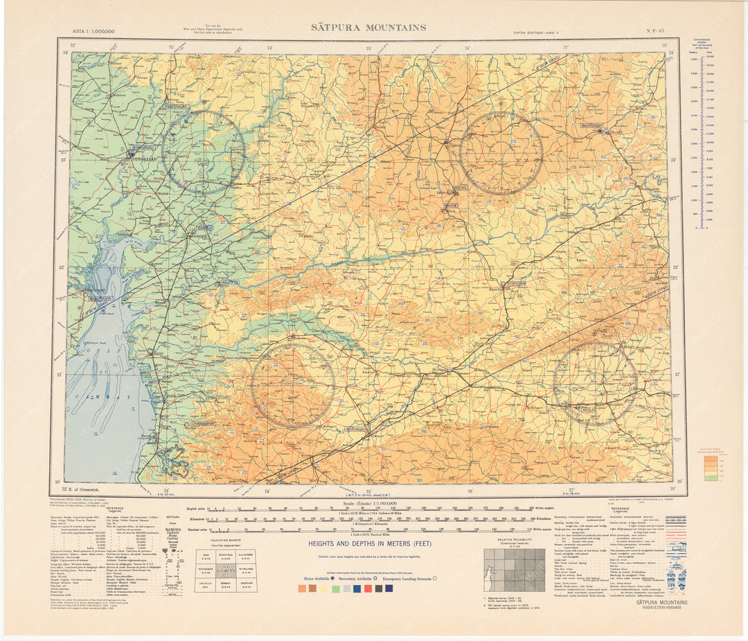 India: Madhya Pradesh (West), Gujarat (East), and Rajasthan (South) 1945