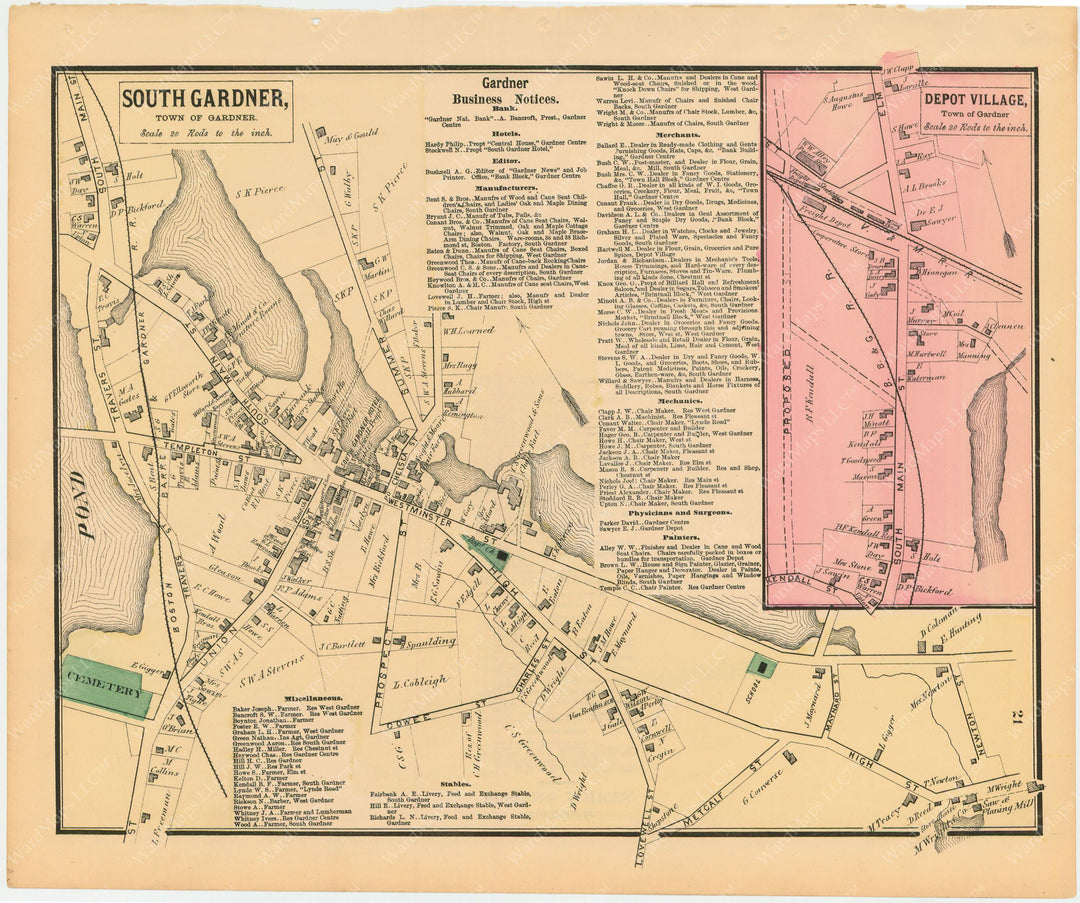 Gardner, Massachusetts 1870