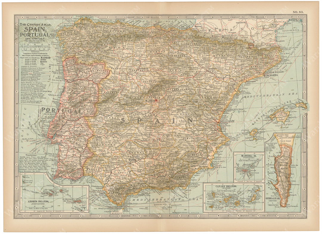 Spain and Portugal 1914