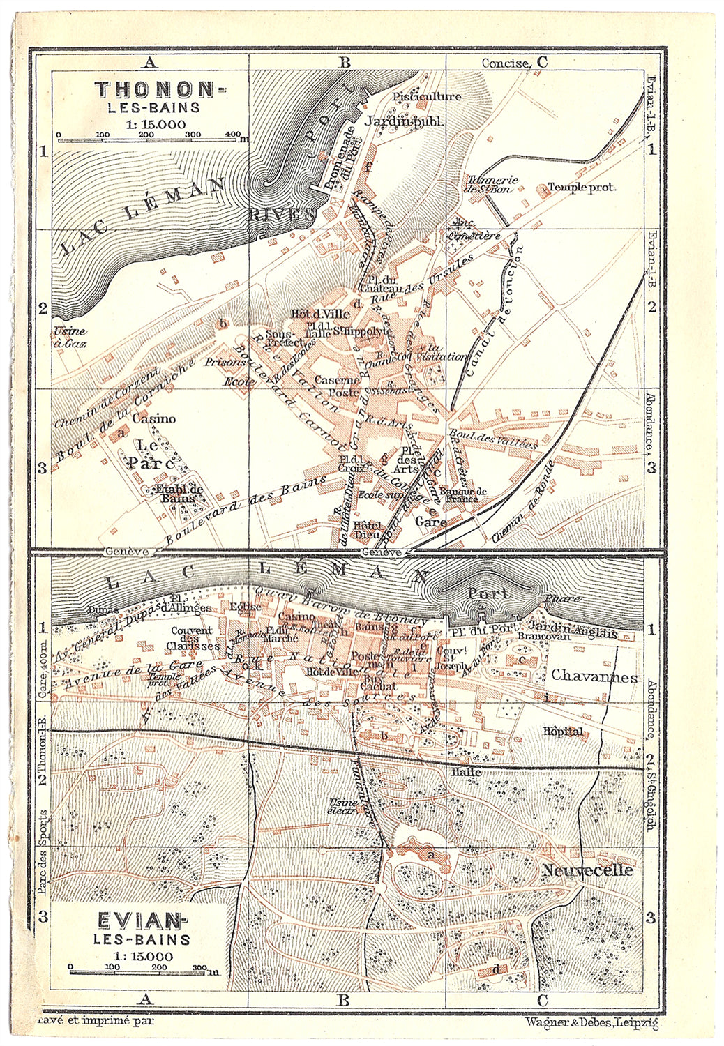 Evian-les-Bains and Thonon-les-Bains, France 1914