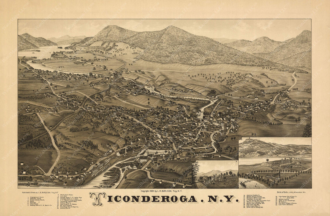 Ticonderoga, New York 1884