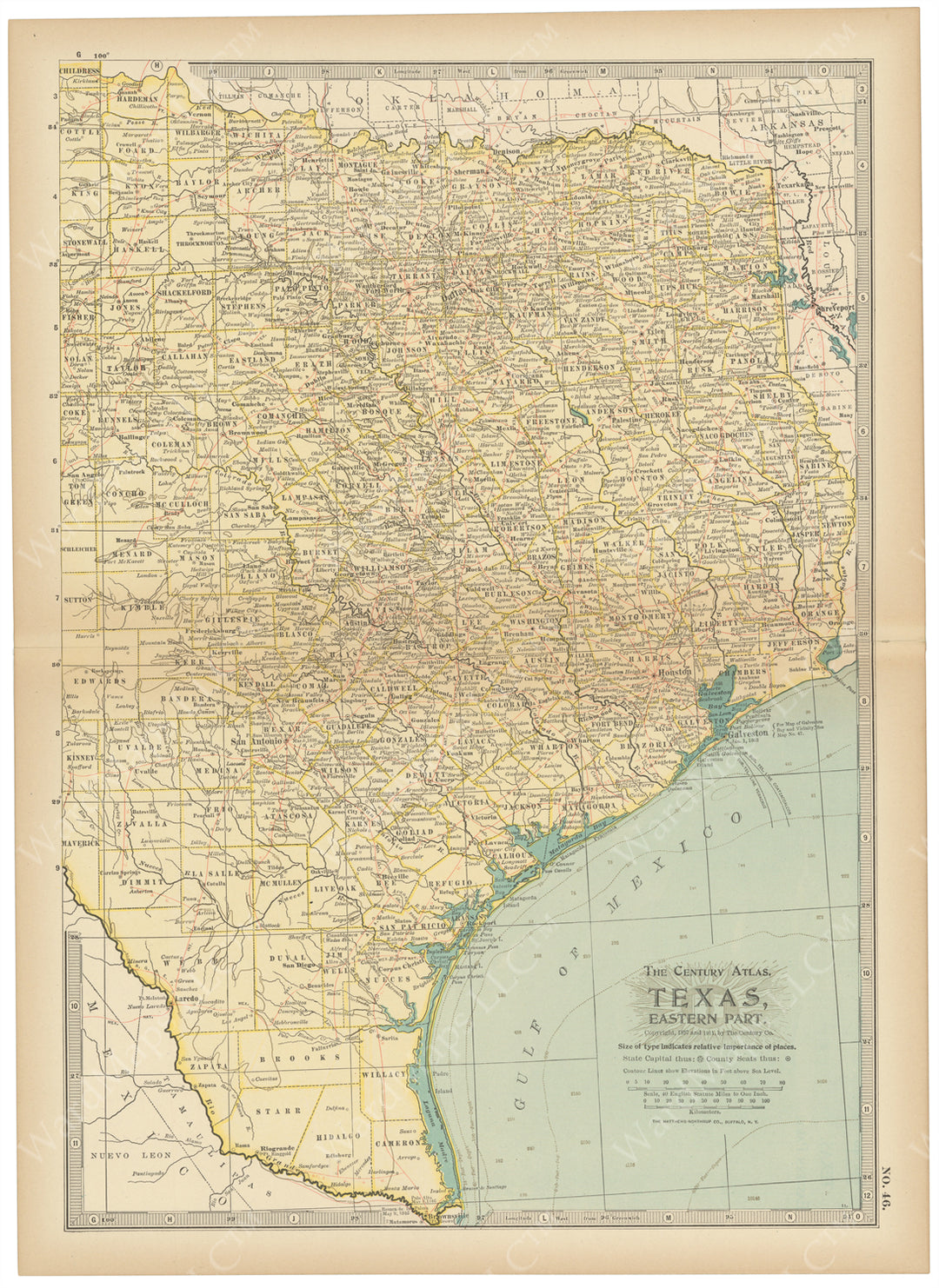 Texas: Eastern Half 1914
