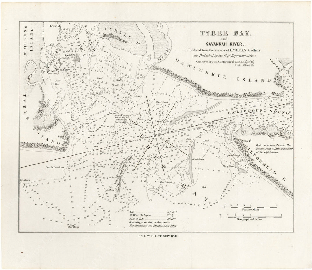 Tybee Bay and Hilton Head Island, South Carolina 1841