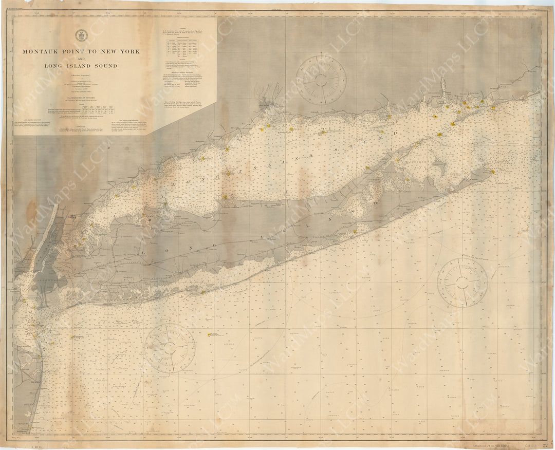 USCS Connecticut and New York: Montauk Point to New York and Long Island Sound 1911