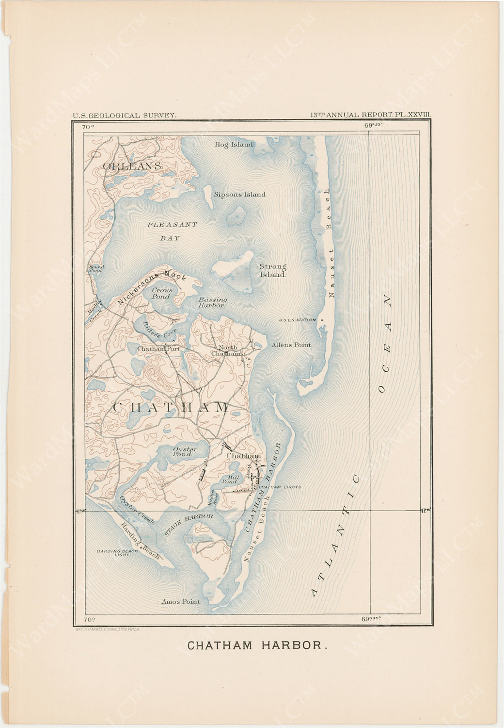 USGS Massachusetts: Chatham Harbor 1892