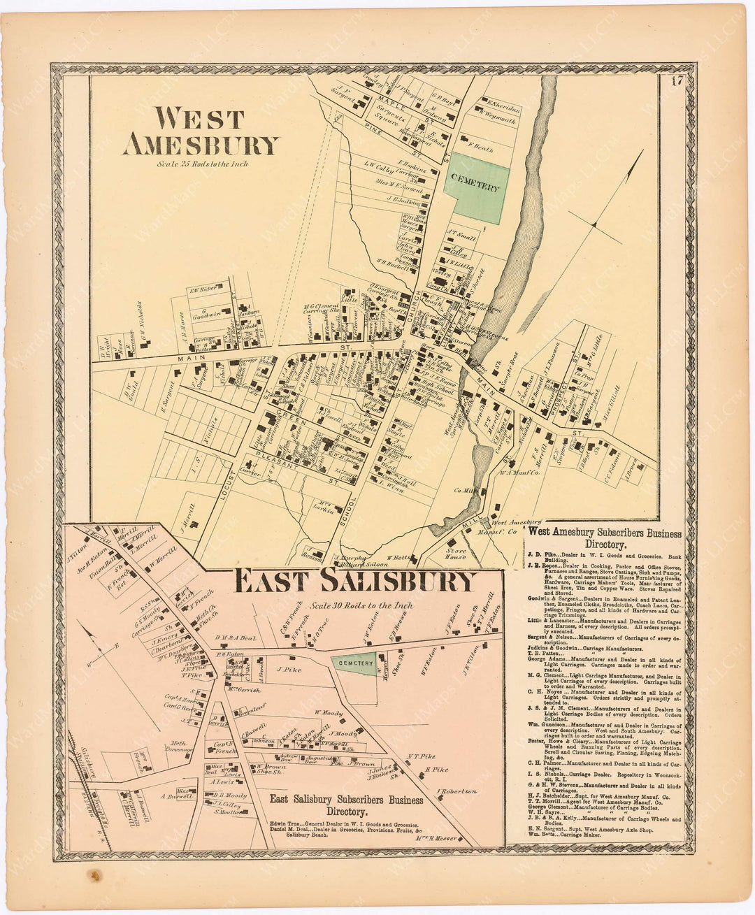 Amesbury and Salisbury, Massachusetts 1872