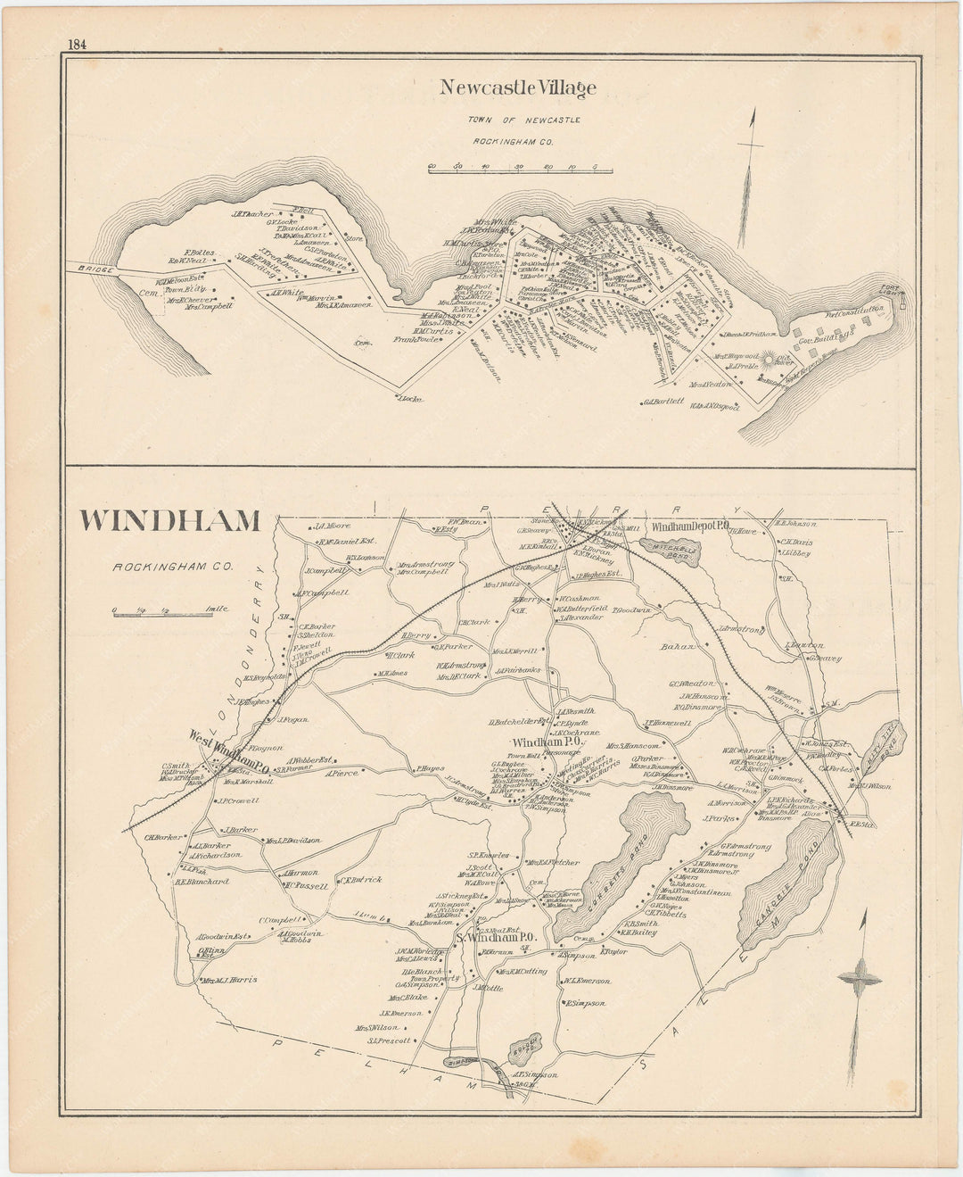 Windham and Newcastle Center, New Hampshire 1892