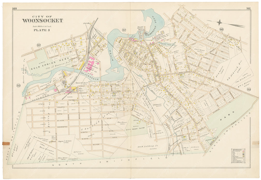 Woonsocket, Rhode Island 1895 Plate 003