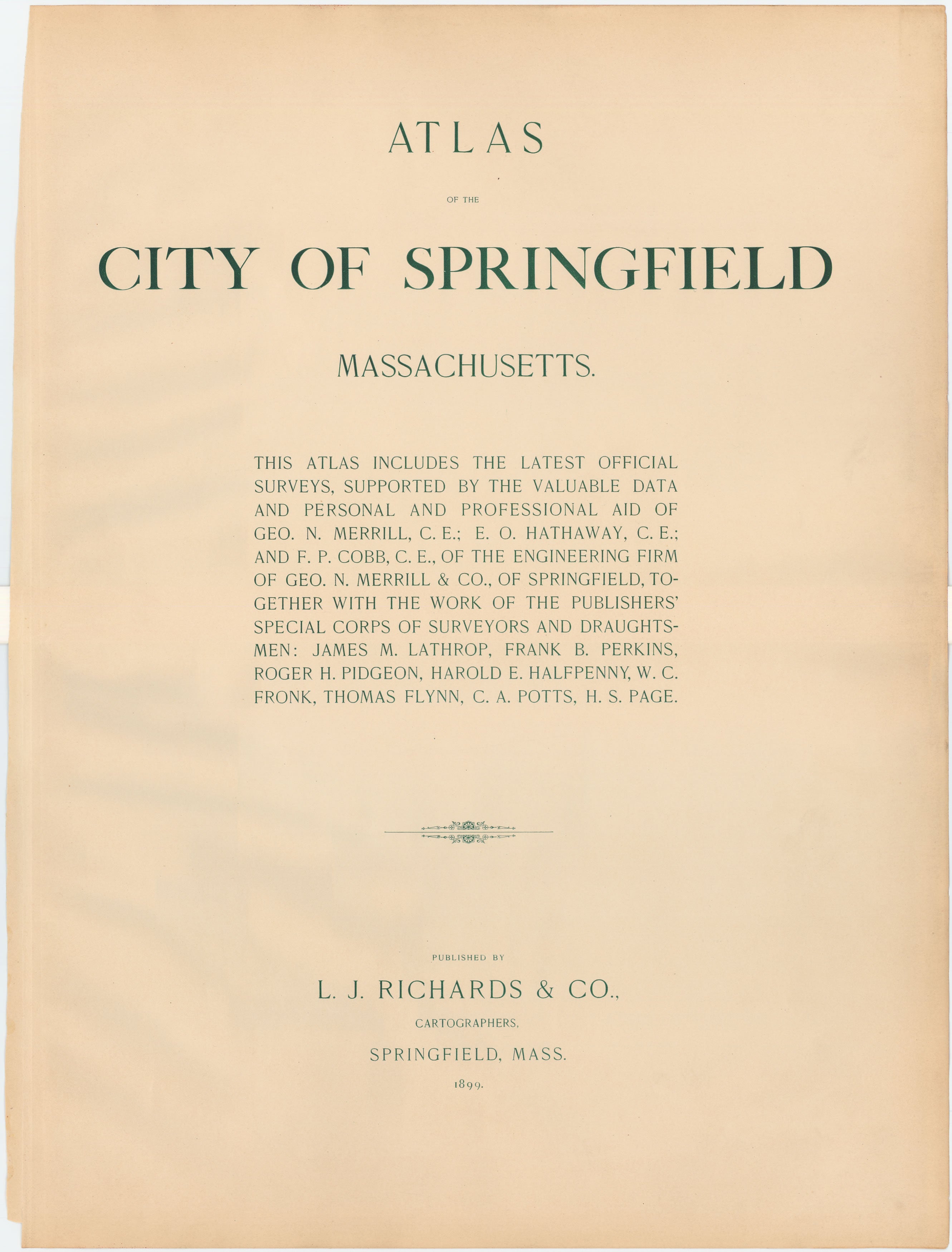 Atlas of Springfield, Massachusetts 1899 – WardMaps LLC