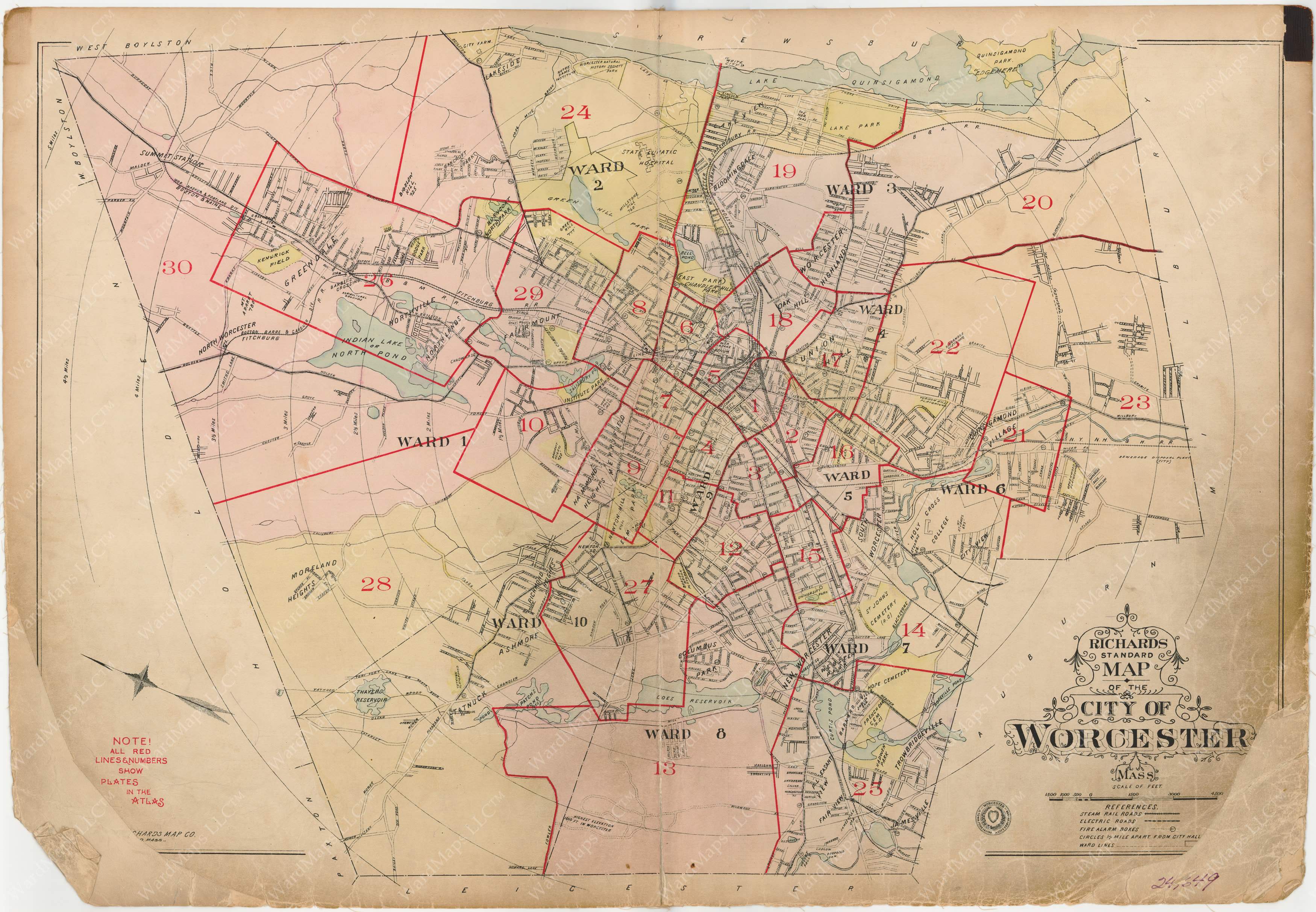 Atlas of Worcester, Massachusetts 1911 – WardMaps LLC