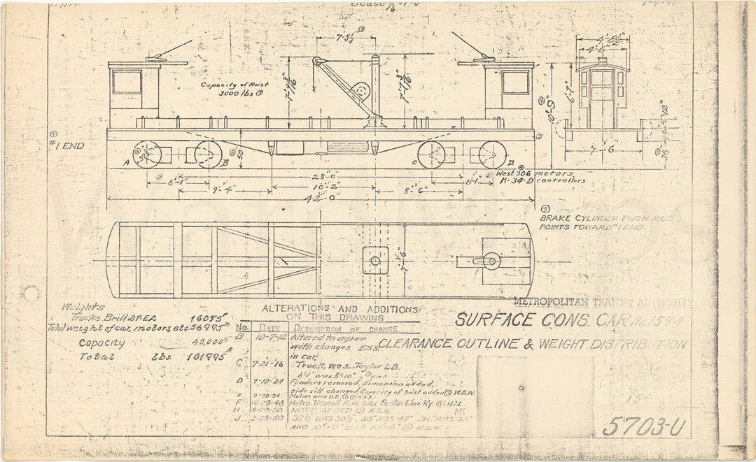 MTA (Boston) MTA Work Streetcar #1594