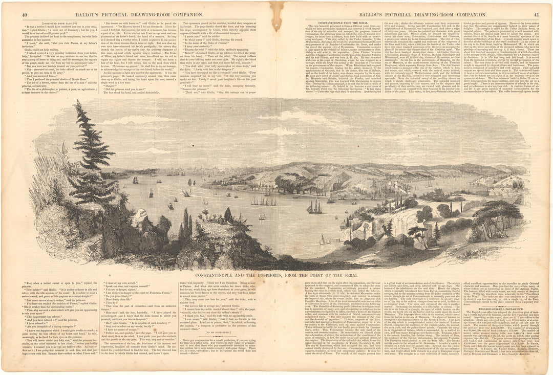 Ballou's Pictorial 1855: Constantinople (Istanbul), Turkey