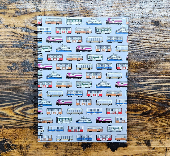 MBTA Vehicles Spiral Bound Notebook