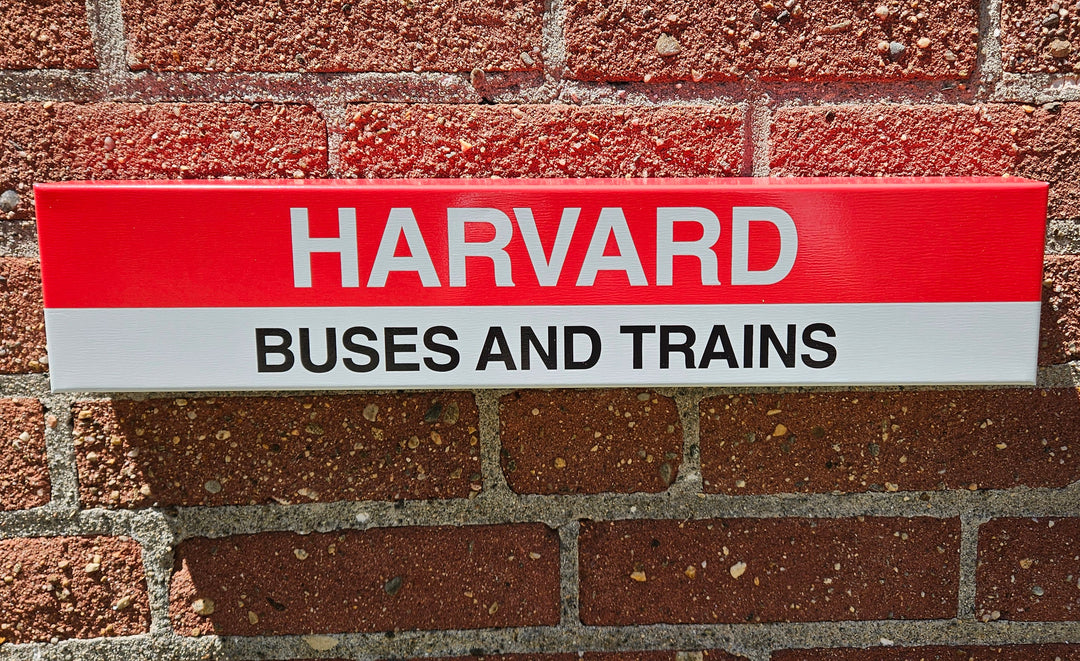 Boston MBTA MINI Replica Metal Station Signs (18")
