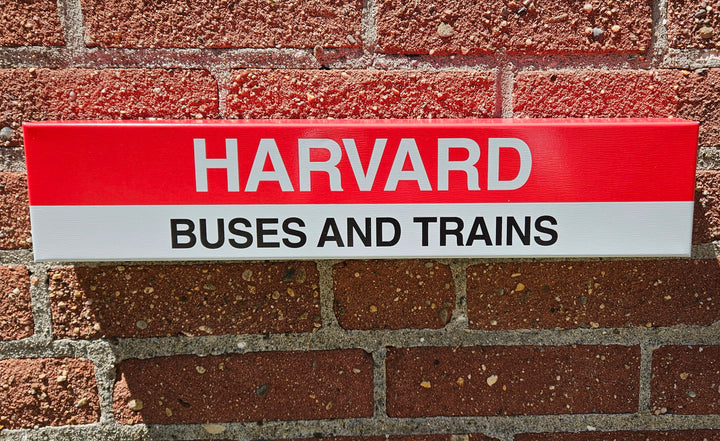 Boston MBTA MINI Replica Metal Station Signs (18")
