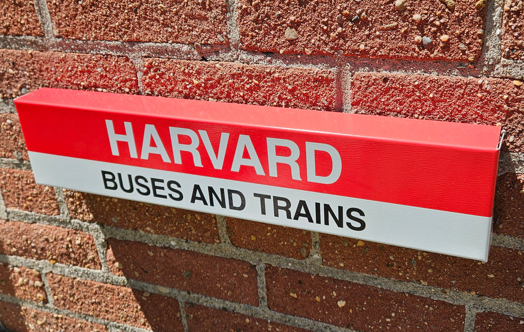 Boston MBTA MINI Replica Metal Station Signs (18")