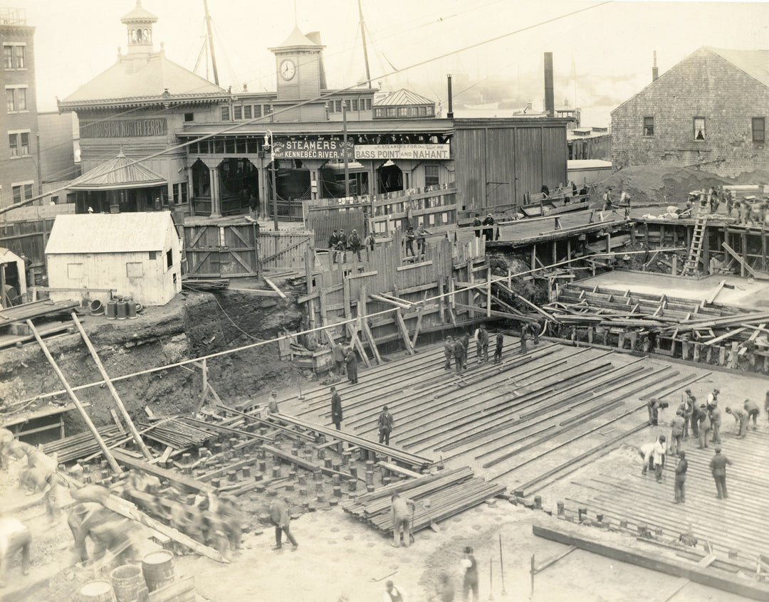 Building Lincoln Wharf Power Station, Boston, Massachusetts, December 17, 1908