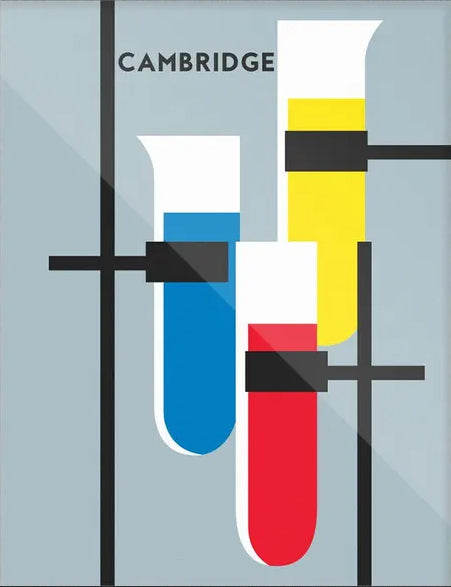 Cambridge, Massachusetts Test Tubes Greeting Card