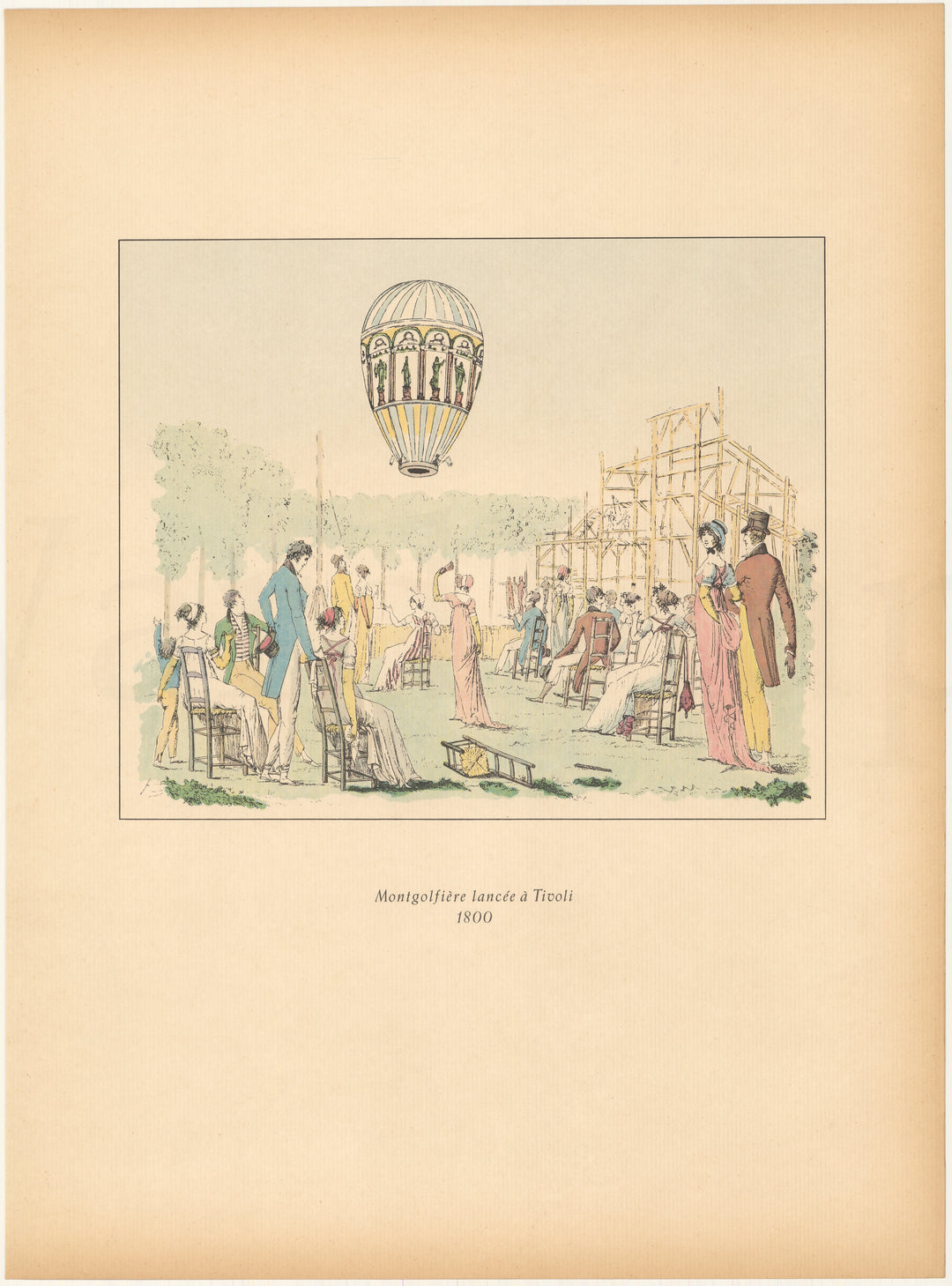 Balloons 18th-19th Centuries: 1800 Montgolfiere Launched at Tivoli Gardens