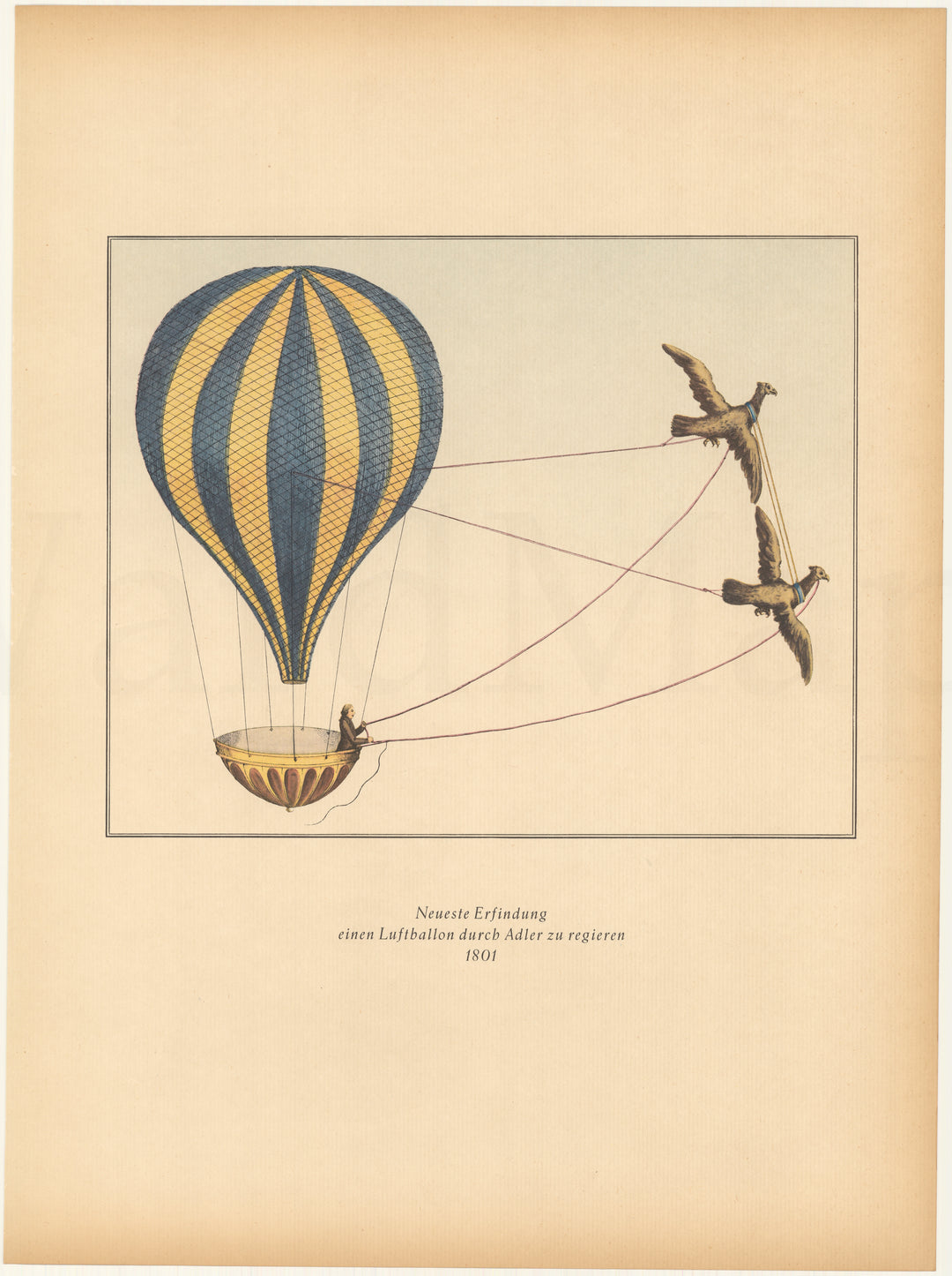 Balloons 18th-19th Centuries: 1801 Balloon Connected to Eagles