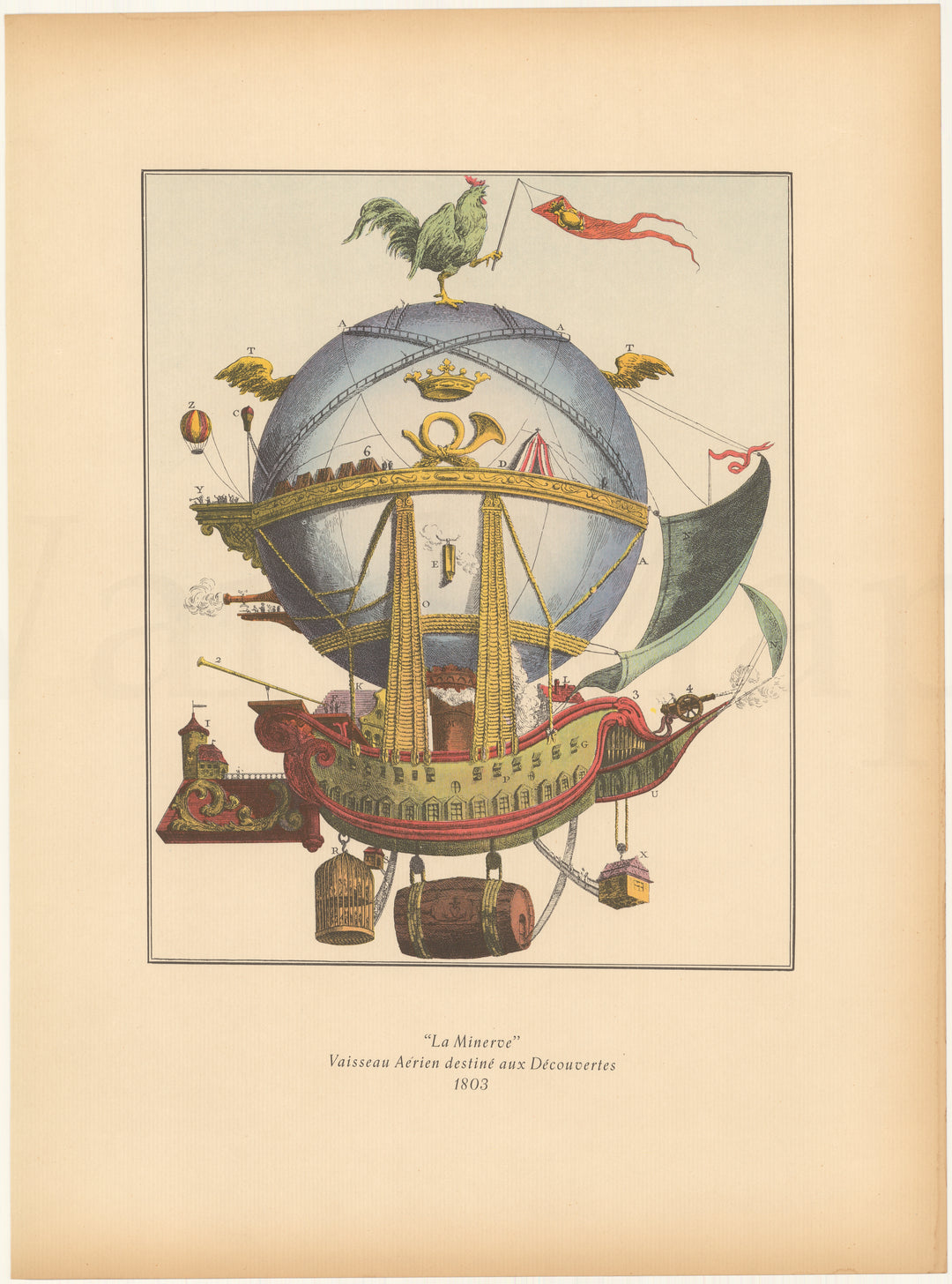 Balloons 18th-19th Centuries: 1803 La Minerve