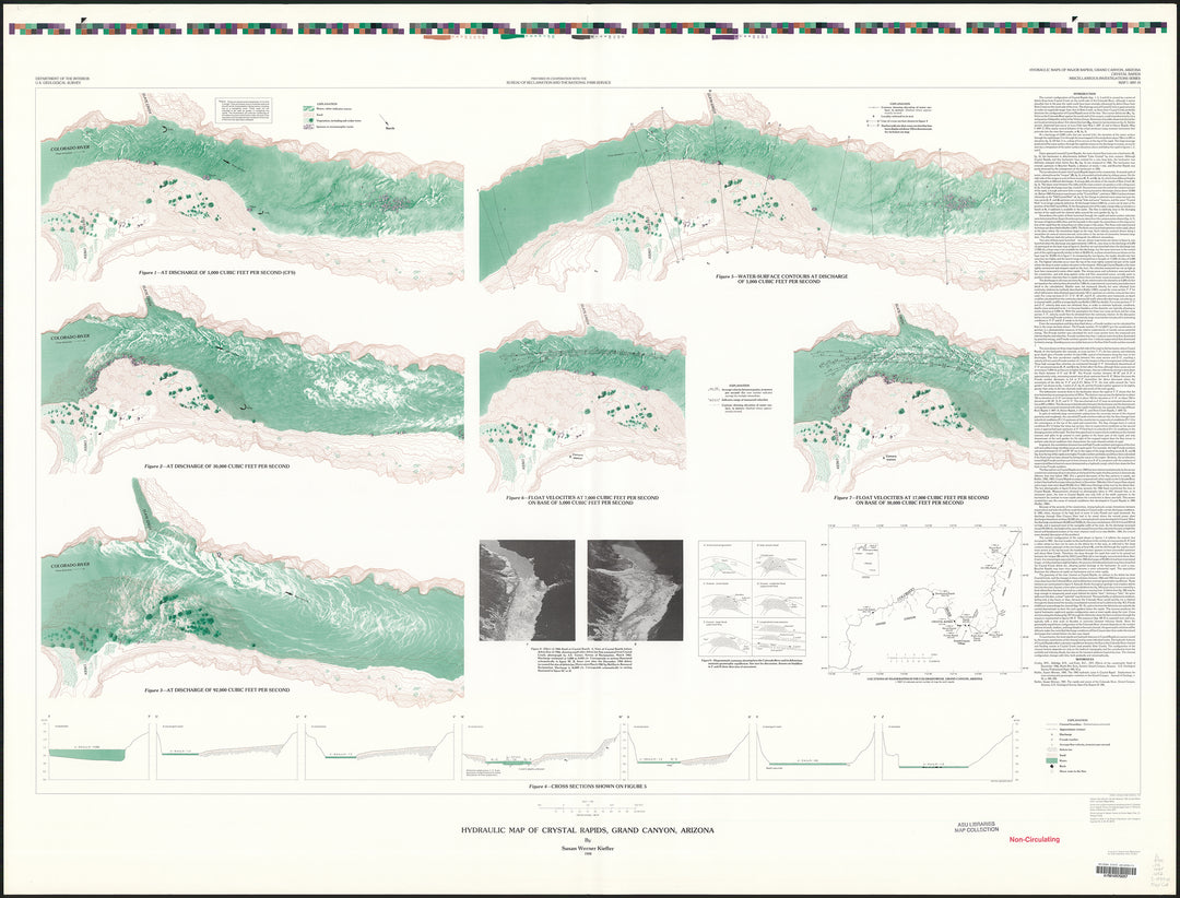 Hydraulic Map of Crystal Rapids, Grand Canyon, Arizona 1988