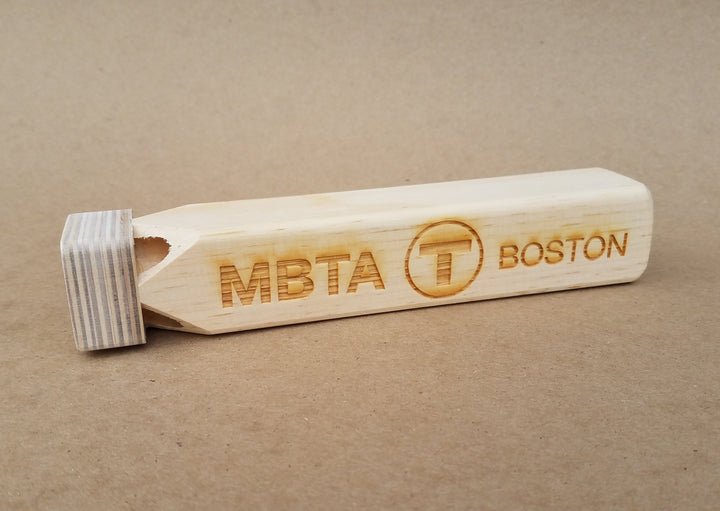 MBTA Boston Wooden Train Whistle