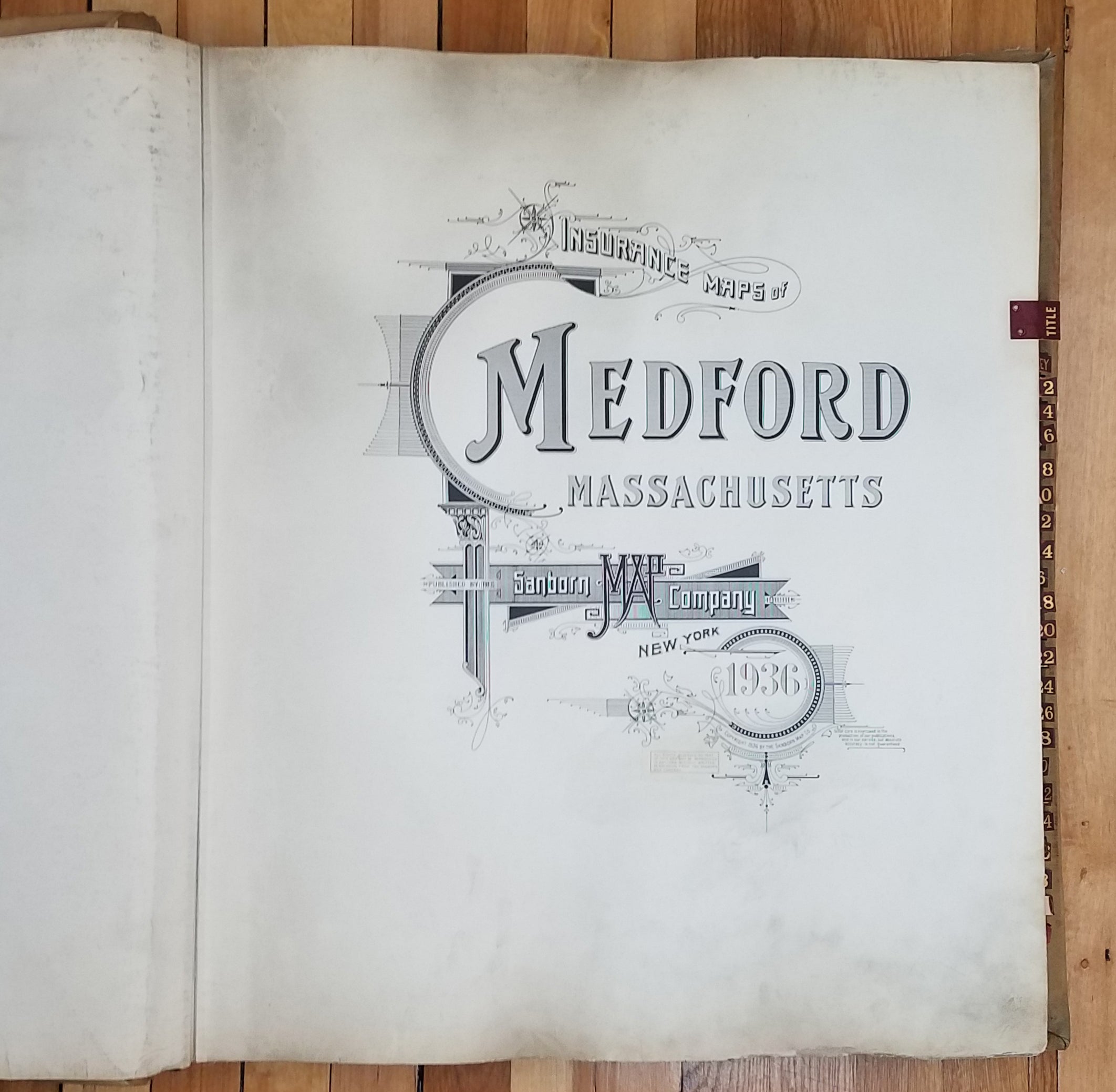 Medford, Massachusetts 1936/43 Sanborn Fire Insurance Co. Atlas