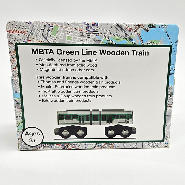 Boston MBTA Green Line Wooden Toy Train (Type 9 LRV) Two Car Bundle (Save Over 10%)