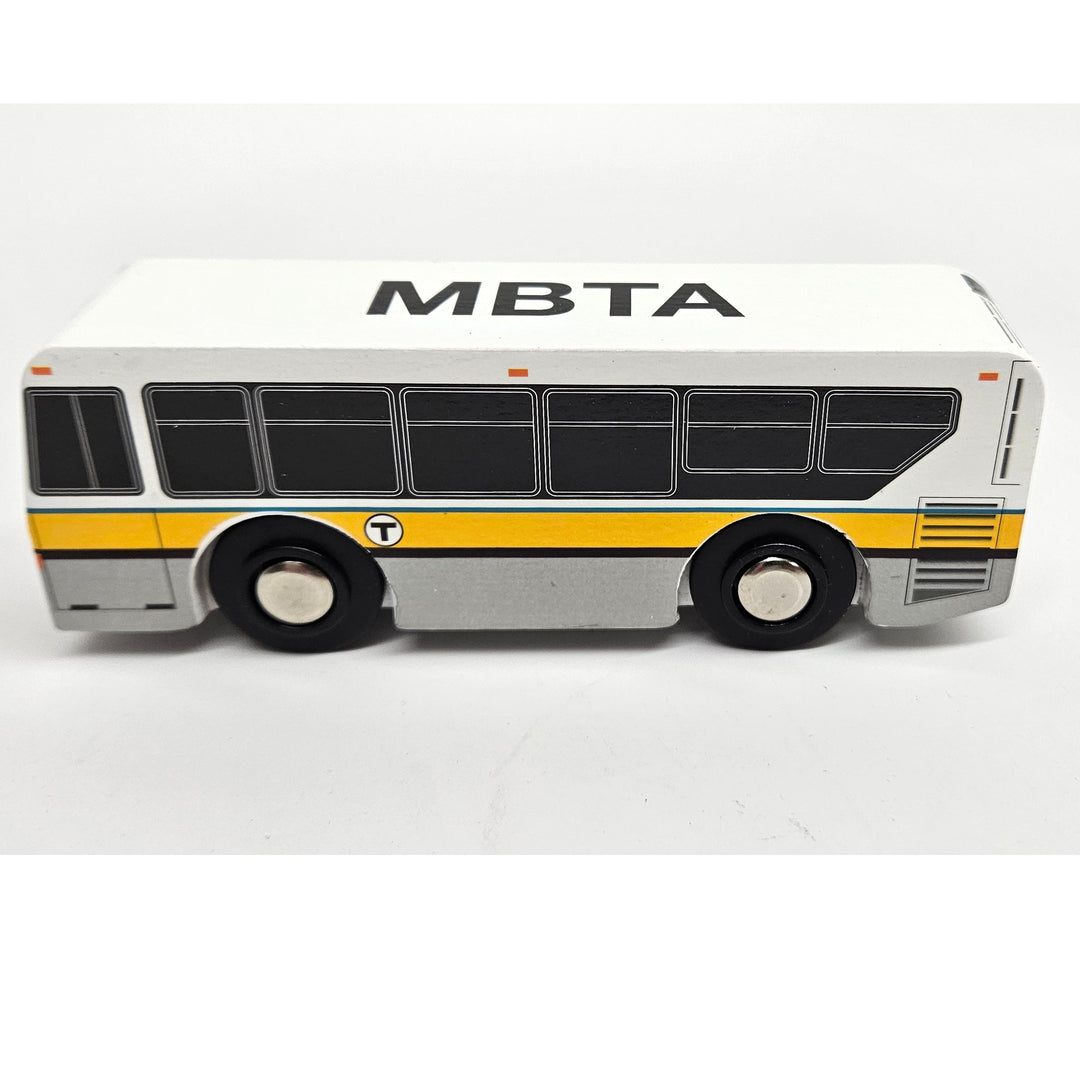 Boston MBTA Wooden Toy (XDE40) Two Bus Bundle (Save Over 10%)