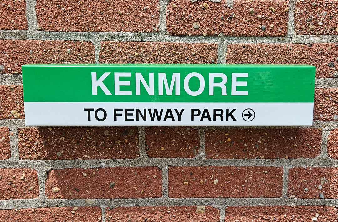 Boston MBTA MINI Replica Metal Station Signs (18")