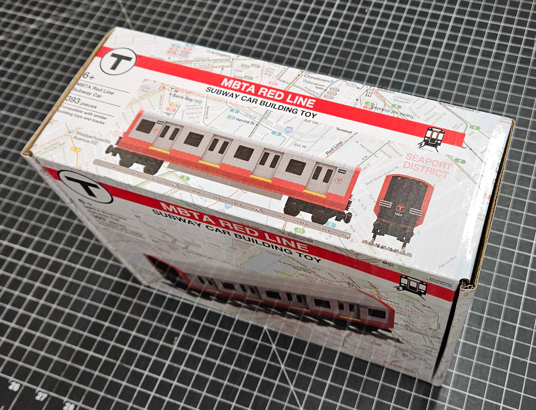 Boston MBTA Red Line Rapid Transit Subway Car Building Toy