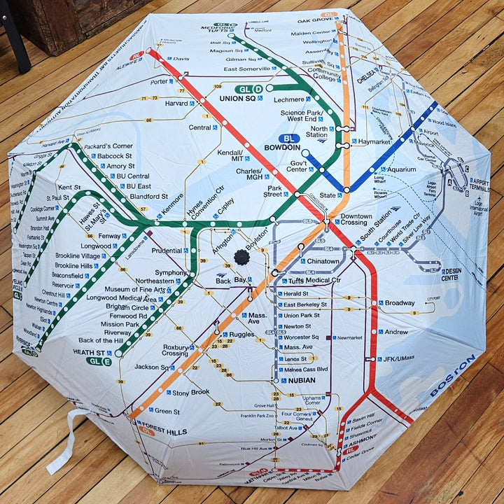 NEW! Boston MBTA Map Umbrella