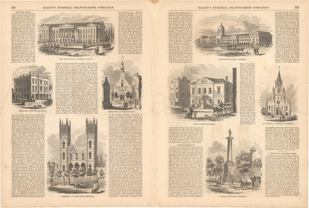 Ballou's Pictorial 1855: Montreal, Quebec, Canada