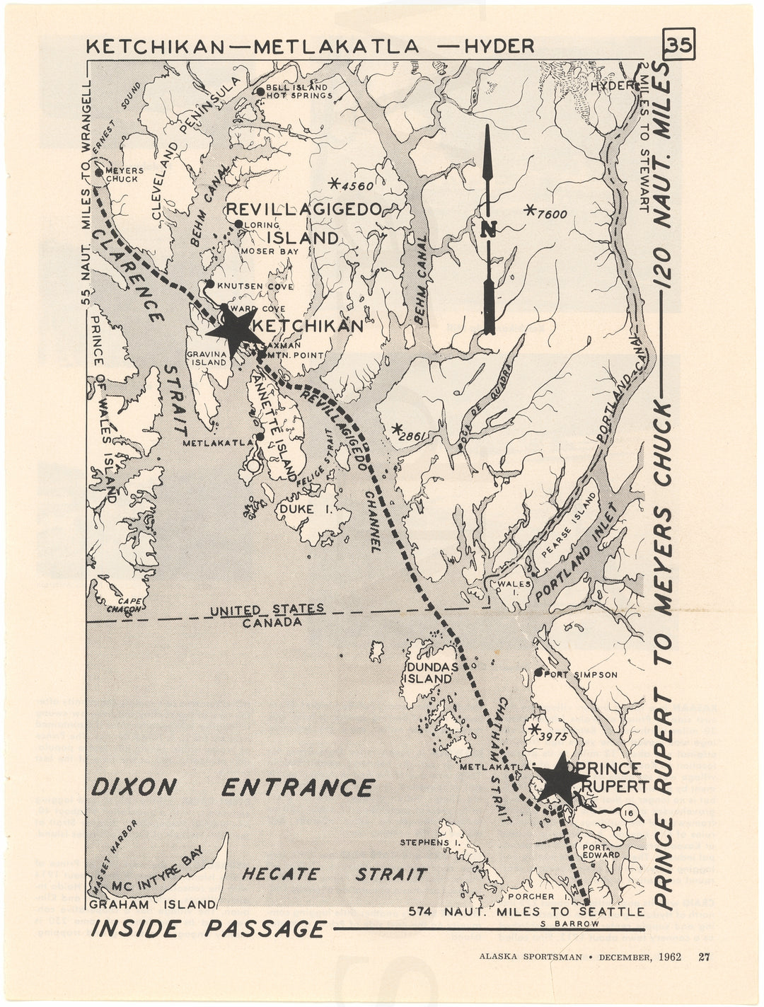 Inside Passage 35: Prince Rupert (British Columbia) to Meyers Chuck (Alaska) 1962