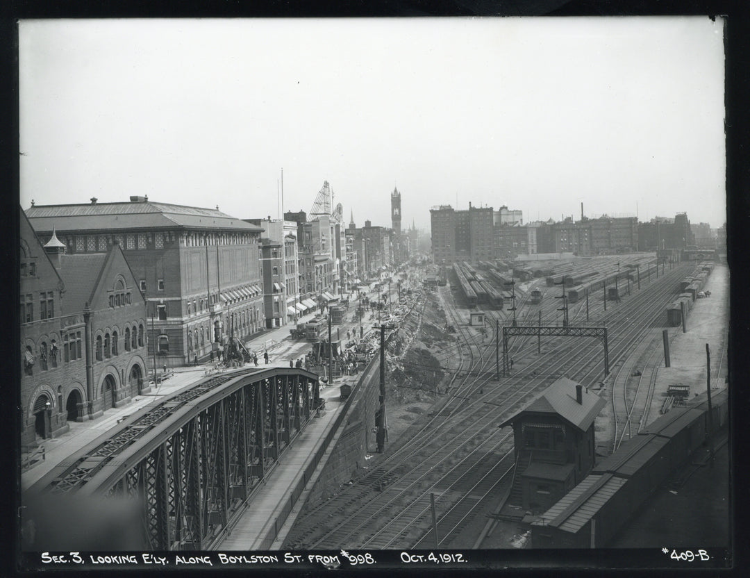 Back Bay Coach Yard of the Boston & Albany Railroad, Boston, Massachusetts, October 4, 1912