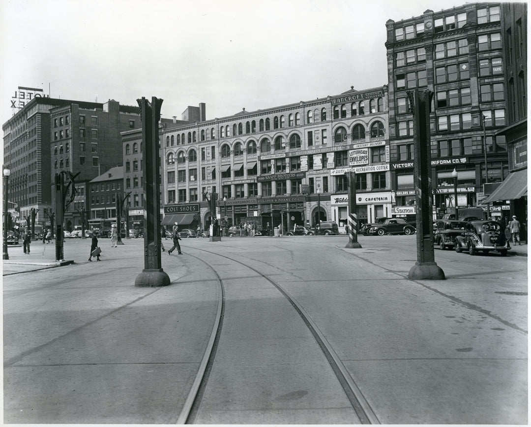 Dewey Square with Remnants of the Atlantic Avenue Elevated, Boston, Massachusetts Circa 1945