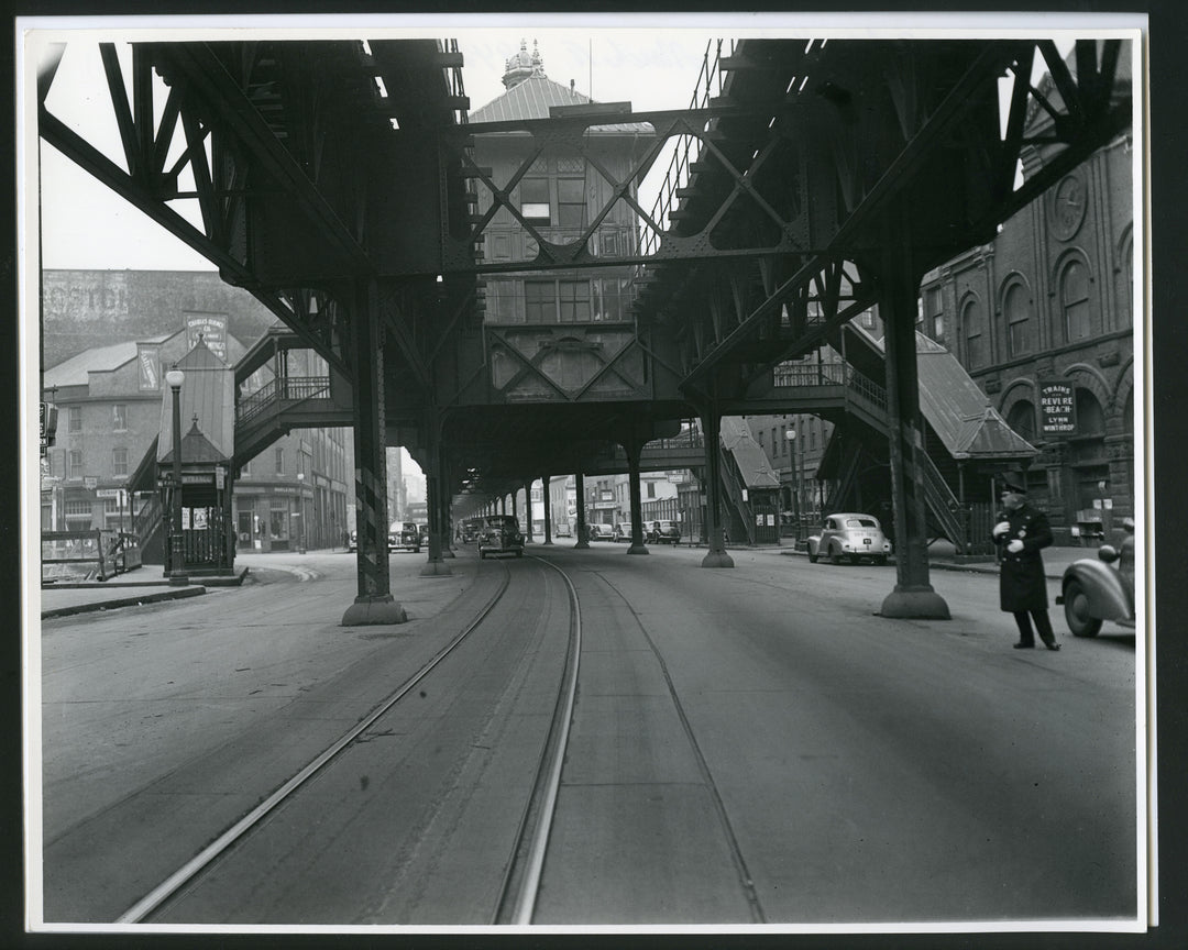 Rowe's Wharf Station from Atlantic Avenue, Boston, Massachusetts Circa Early 1942