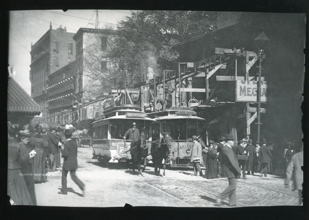 Tremont Street During Subway Construction, Boston, Massachusetts Circa 1897