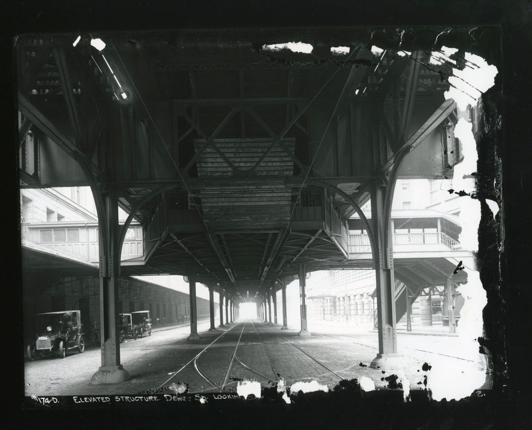 Beneath South Station on the Atlantic Avenue Elevated, Boston, Massachusetts Circa 1912