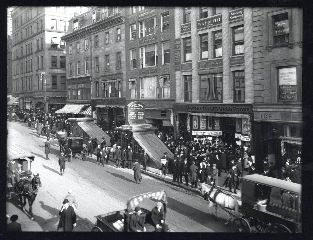 Park Street Station Entrances on Tremont Street, Boston, Massachusetts