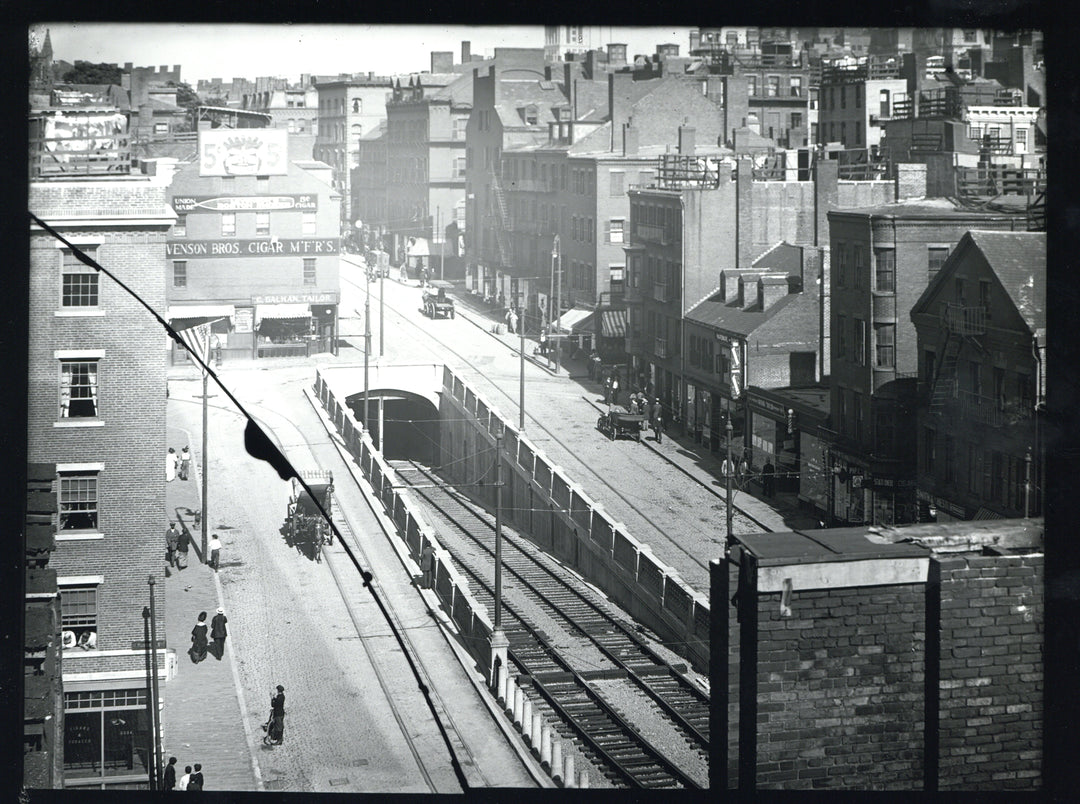 Cambridge Street Incline to the East Boston Tunnel Extension, Boston, Massachusetts Circa 1920