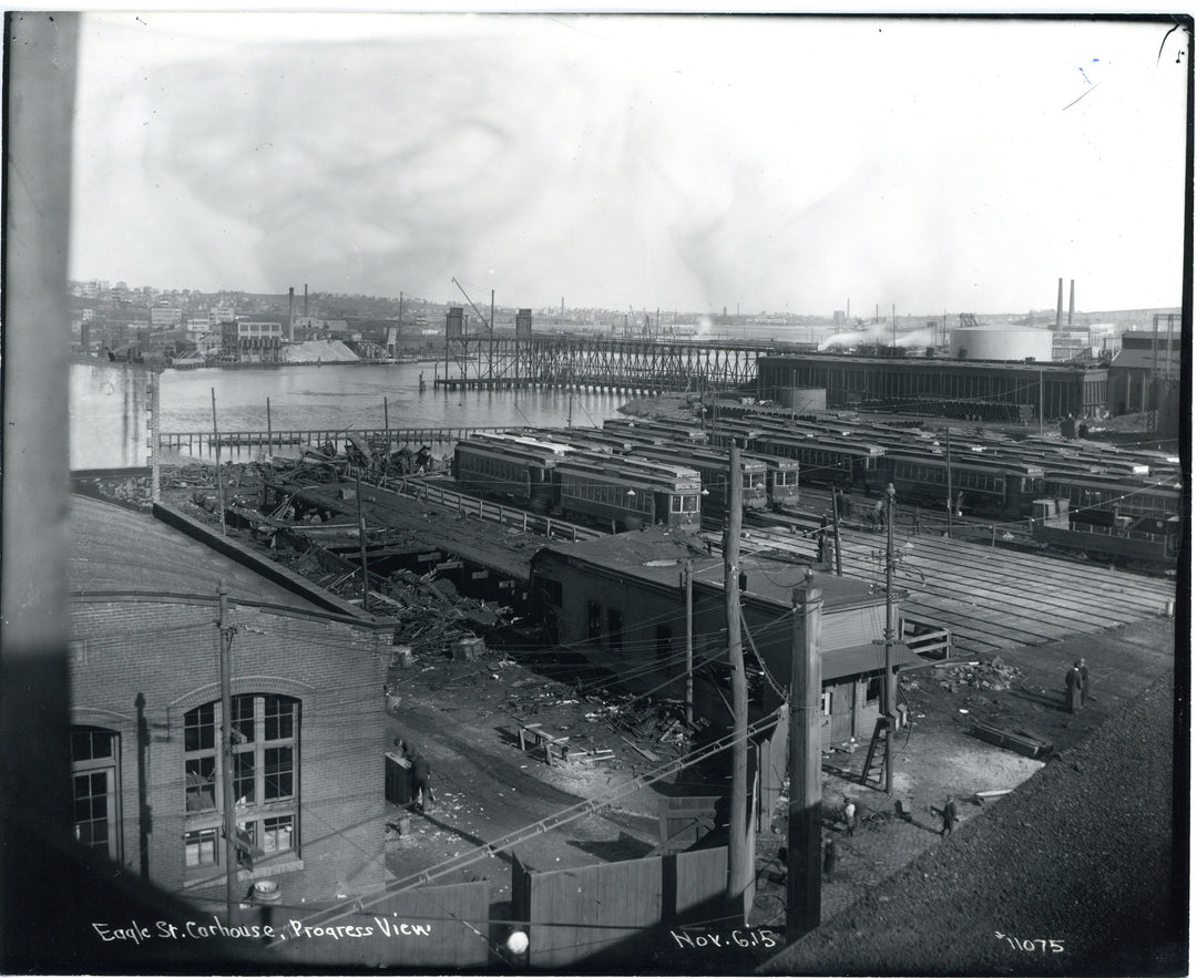 Eagle Street Car House after Fire, East Boston, Massachusetts, November 6, 1915