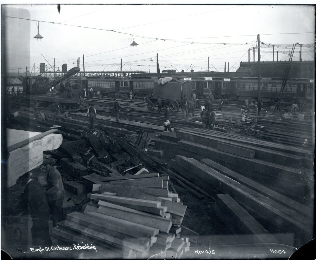 Eagle Street Car House After Fire, East Boston, Massachusetts, November 4, 1915