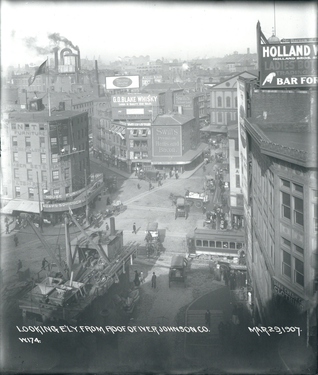 Adams Square Looking Easterly, Boston, Massachusetts, March 29, 1907