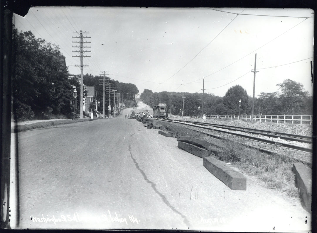 Washington Street Streetcar Trackwork (Looking North), Boston, Massachusetts, Circa 1890s