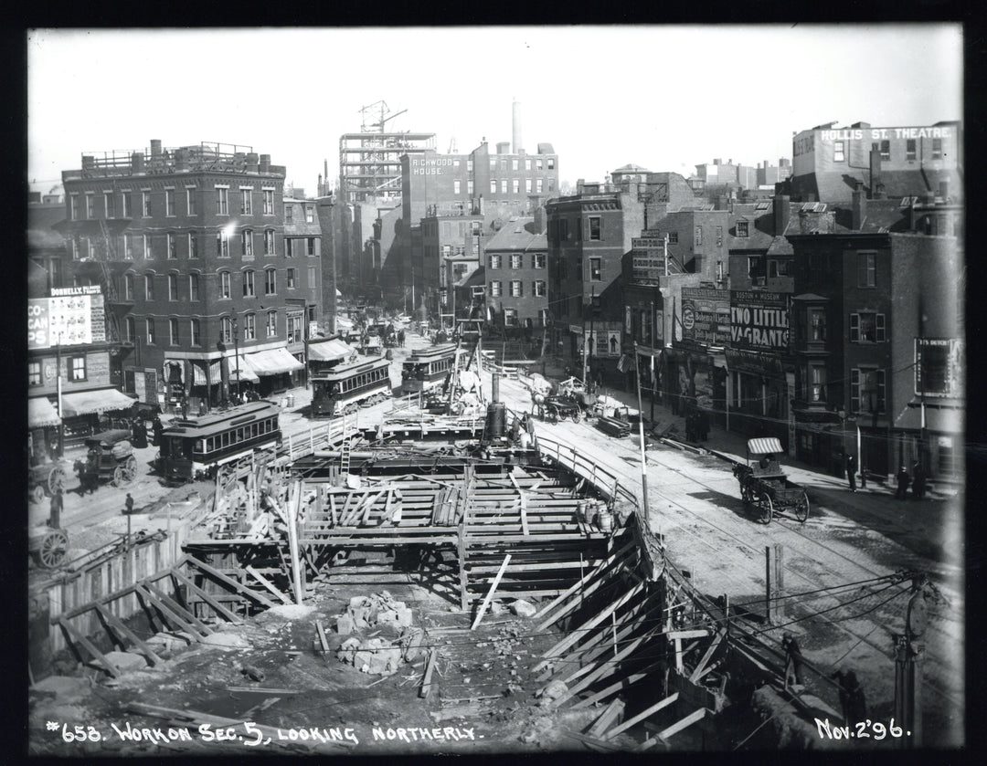 Pleasant Street Incline Site Preparation, Boston, Massachusetts Circa 1896