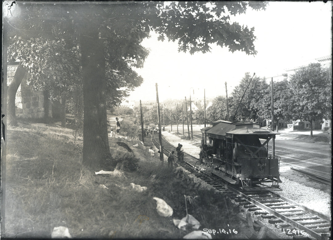Streetcar Trackwork at Seaver Street, Boston, Massachusetts, September 14, 1916